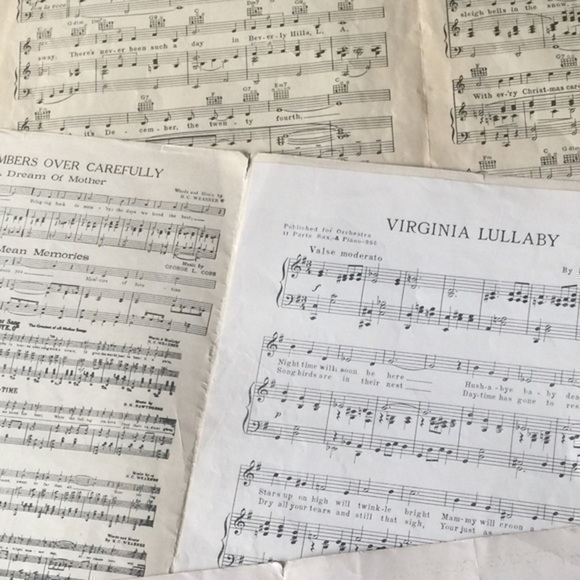 Piano Sheet music Vintage Piano Music Sheets 7 Total - Picture 12 of 14